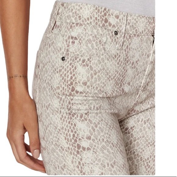 AG Jeans Ivory Python Farrah Skinny Jeans - Picture 8 of 9